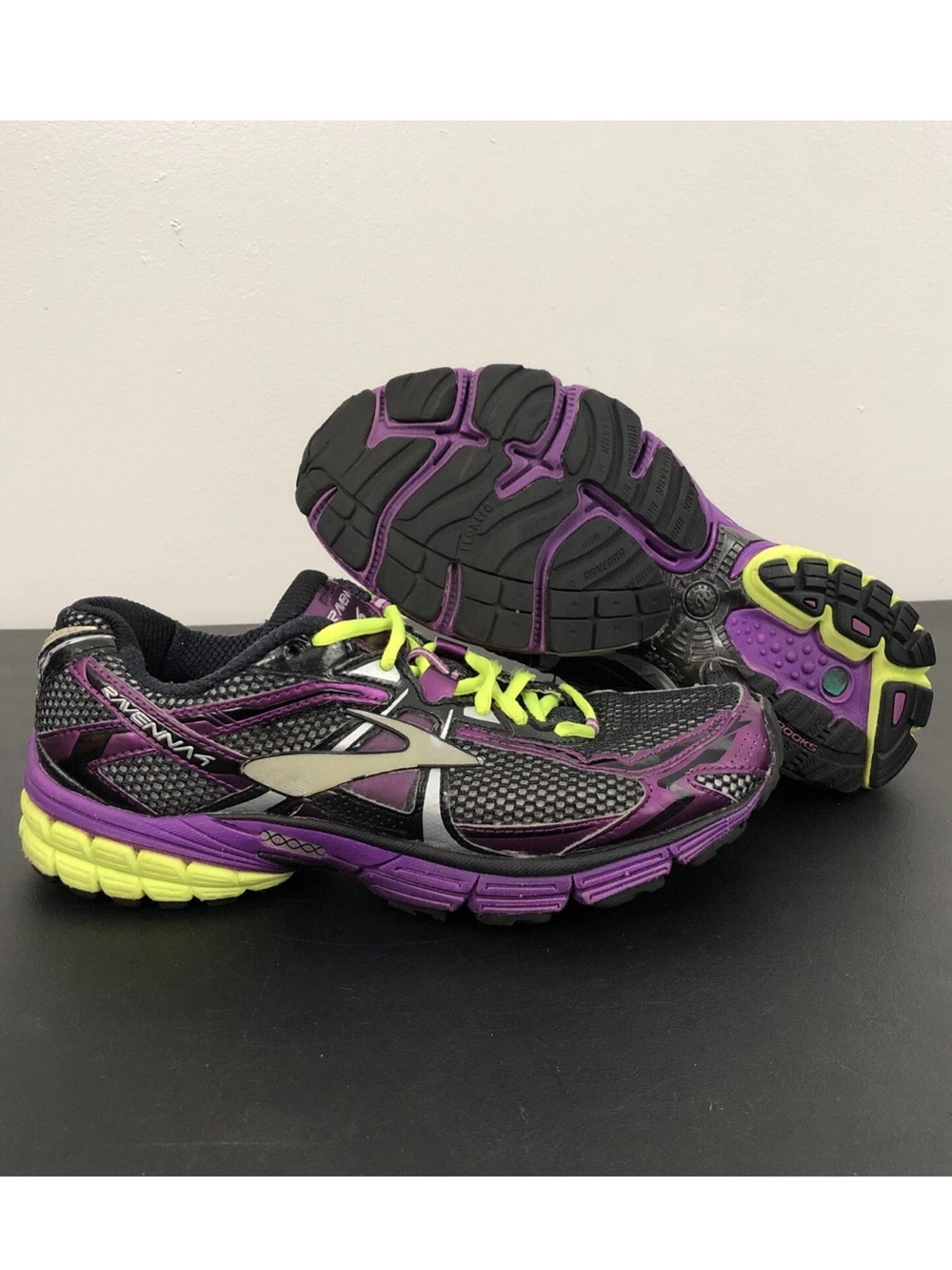 Brooks Ravenna 4 Women's Size 9.5 Black Purple Running Athletic Sneakers Shoes